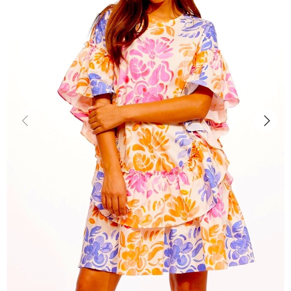 Floral summer ruffle dress - Picture 2 of 2